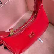 Miumiu Red Patent Leather Hobo Bag - 20x17x6cm - 3