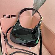 Miumiu Black Patent Leather Hobo Bag - 20x17x6cm - 5