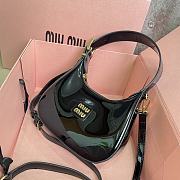 Miumiu Black Patent Leather Hobo Bag - 20x17x6cm - 4