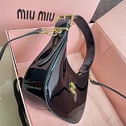 Miumiu Black Patent Leather Hobo Bag - 20x17x6cm - 3