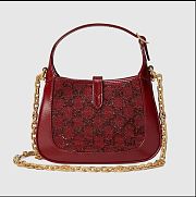 Gucci Jackie 1961 Crystal Red Leather Mini Bag 19cm - 6