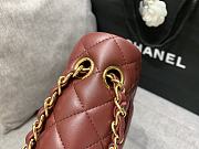 Chanel Flap Bag Brown Lambskin Leather 23cm - 5