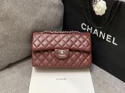 Chanel Flap Bag Brown Leather Silver Hardware 23cm - 1