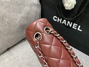 Chanel Flap Bag Brown Leather Silver Hardware 23cm - 5