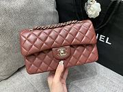 Chanel Flap Bag Brown Leather Silver Hardware 23cm - 4