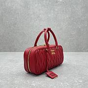 Miumiu Long Matelassè Nappa In Hot Red - 23x12x8cm - 3