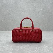 Miumiu Long Matelassè Nappa In Hot Red - 23x12x8cm - 2