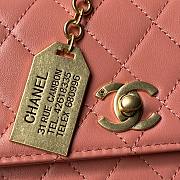 Chanel Vintage Pink n Gold Double CC Turn Lock Bag - 23x16cm - 2