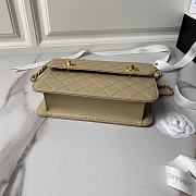 Chanel Vintage Beige n Gold Double CC Turn Lock Bag - 23x16cm - 4