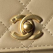 Chanel Vintage Beige n Gold Double CC Turn Lock Bag - 23x16cm - 3