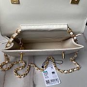 Chanel Vintage White n Gold Double CC Turn Lock Bag - 23x16cm - 3