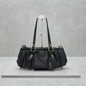 Miumiu Nappa Black Leather Hand Bag - 44x16x10.5cm