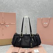 Miumiu Nappa Black Leather Hand Bag - 44x16x10.5cm - 2