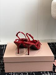 Miumiu Patent Red Leather Slingbacks With Buckles - 5