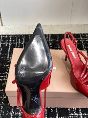 Miumiu Patent Red Leather Slingbacks With Buckles - 3