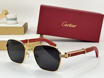 Cartier Rectangular Rimless Sunglasses