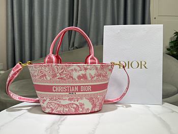 Dior Pink Basket Bag - 35x20.5x11cm