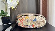 Dior Hat Basket Bag Beige Multicolor Brocart Butterfly Embroidery - 27x20x8cm - 5