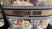 Dior Hat Basket Bag Beige Multicolor Brocart Butterfly Embroidery - 27x20x8cm - 2