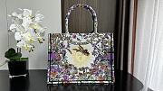 Dior Book Tote Ecru Saisons Été Soleil Embroidery - 36x18x28cm - 4