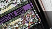 Dior Book Tote Ecru Saisons Été Soleil Embroidery - 36x18x28cm - 3