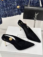 YSL Lee Slingback Pumps In Glazed Leather  - 4