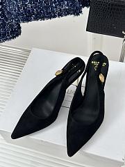 YSL Lee Slingback Pumps In Glazed Leather  - 2