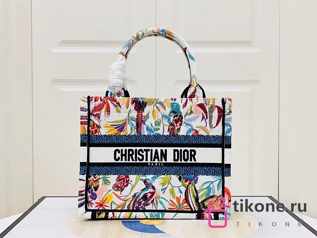 Dior Mini Tote Toile de Jouy Fantastica Embroidery - 26.5x21x14cm - 1