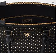 Prada Galleria Large Studded Black Leather Bag - 40x28x17cm - 6