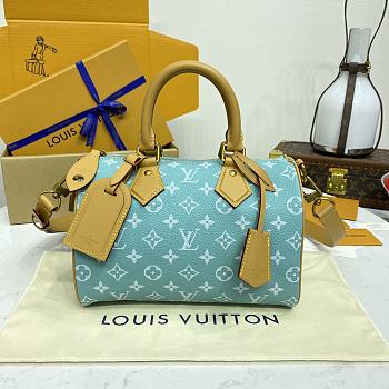 Louis Vuitton M24430 Speedy Bandoulière Light Blue Bag - 25x15x15cm