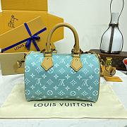 Louis Vuitton M24430 Speedy Bandoulière Light Blue Bag - 25x15x15cm - 2