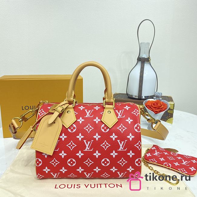 Louis Vuitton M24425 Speedy Bandoulière Red Bag - 25x15x15cm - 1