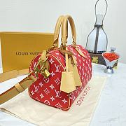 Louis Vuitton M24425 Speedy Bandoulière Red Bag - 25x15x15cm - 4