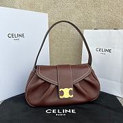 Celine Polly Bag Calfskin Brown Leather - 33x19x9cm - 1