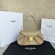 Celine Polly Bag Calfskin Beige Leather - 33x19x9cm - 1