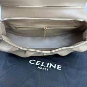 Celine Polly Bag Calfskin Beige Leather - 33x19x9cm - 3