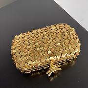 Bottega Veneta Full Gold Knot Minaudiere - 20.5x6x12.5cm - 2