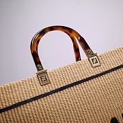 Fendi Sunshine Medium Natural Basket Bag - 35x17x31cm - 2