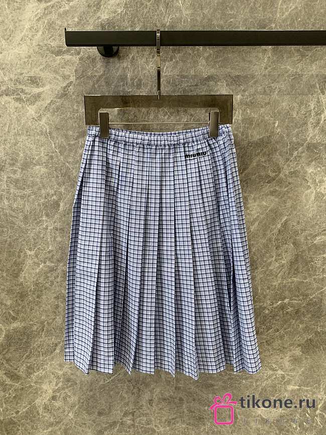 Miumiu Blue And Khaki Skirt  - 1