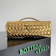 Bottega Veneta Long Clutch Bag In Gold - 31x13x3cm - 1