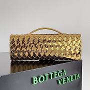 Bottega Veneta Long Clutch Bag In Gold - 31x13x3cm - 2