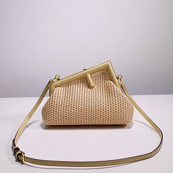 Fendi Small Raffia First Clutch With Straps - 26x9.5x18cm