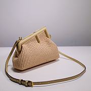 Fendi Small Raffia First Clutch With Straps - 26x9.5x18cm - 5