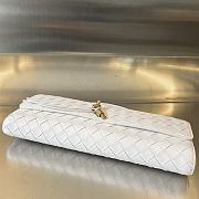 Bottega Veneta Long Clutch Bag In White - 31x13x3cm - 3