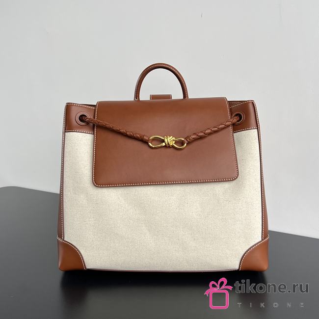 Bottega Veneta Small Andiamo In Natural/ Light Wood - 48x40x20cm - 1