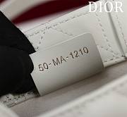 Dior Mini Book Tote In White Leather - 22x13x7.5cm - 4