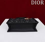 Dior Mini Book Tote In Black Cannage Tweed - 22x13x7.5cm - 5