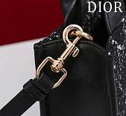 Dior Mini Book Tote In Black Cannage Tweed - 22x13x7.5cm - 3