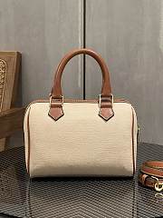 Celine Triomphe Boston Bag With Leather Small - 19.5x14x7.5cm - 3