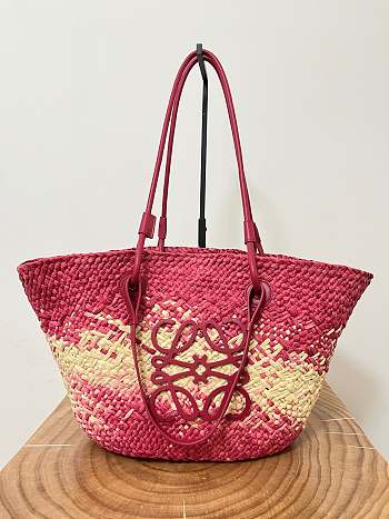 Loewe Anagram Basket Bag In Pink - 46x24x15cm